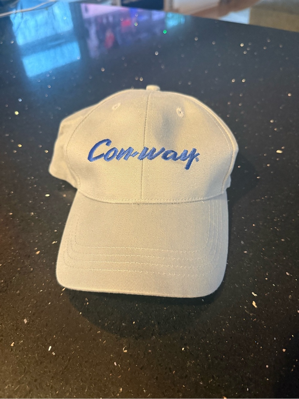 Conway Embroidered Light Blue Lettering Baseball Hat - Picture 2 of 4